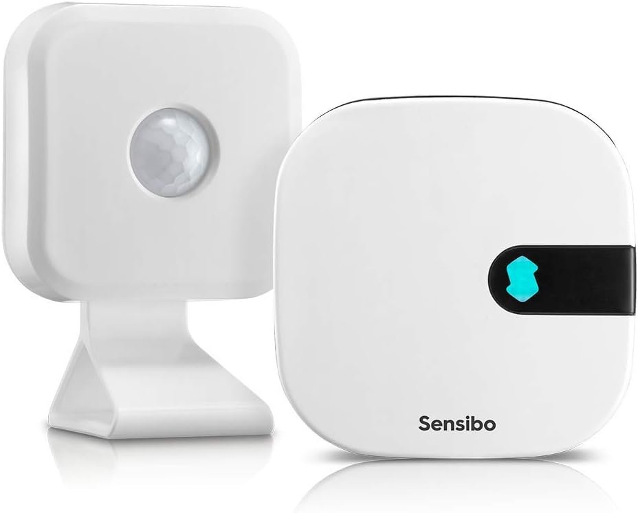 Sensibo Air & Room Sensor Bundle – Energy Efficient Room AC Monitor to Sense Room Activity, Auto On/Off Energy Saver. Google, Alexa, Apple HomeKit & Siri Ready. Works with Any RC Air Conditioner.