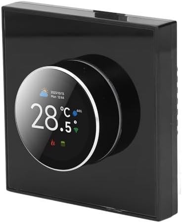 Smart Thermostat, Programmable WiFi Temperature Regulator, Remote Control Knob Control, 2 Way Rotating with Light, Works with Tuya App