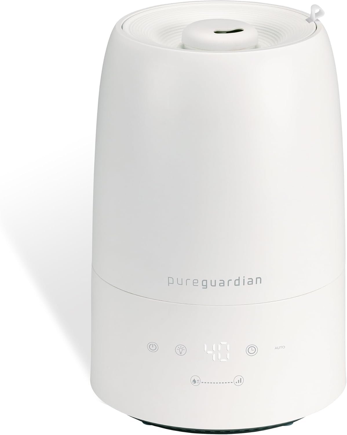 PureGuardian 30-Hour .50 Gallon Top Fill Cool Mist Ultrasonic Humidifier for Large Rooms with Humidistat, 12-Hour Timer, Aroma Tray for Bedroom, Living Room, Office, White, H955W