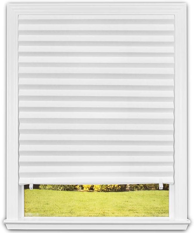Redi Shade No Tools Original Light Filtering Pleated Paper Shade White, 36″ W x 72″ L, 6 Pack