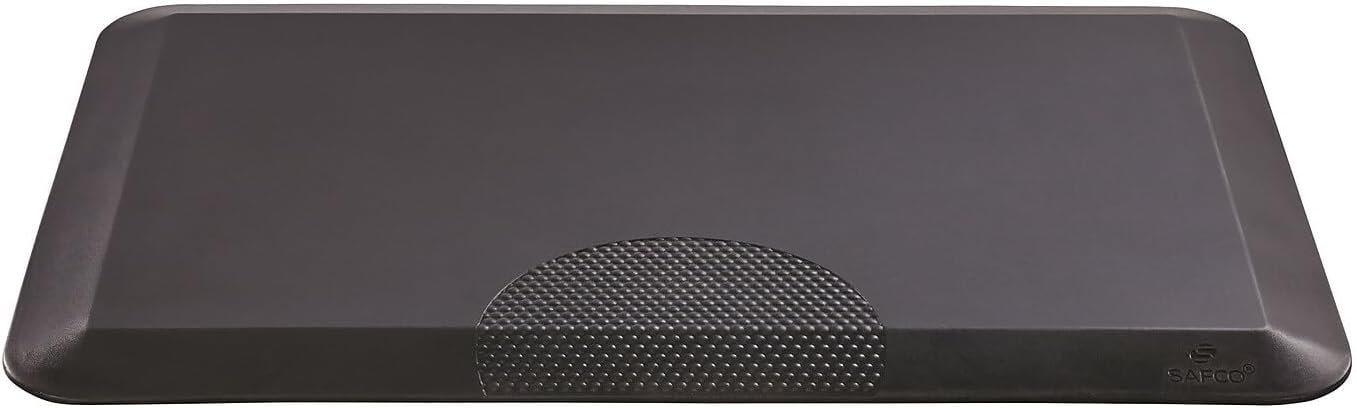Safco Anti-Fatigue Mat, 20″ x 30″, Reduces Fatigue, Increases Comfort, Durable Self-Skinning Polyurethane for Home & Office, Black