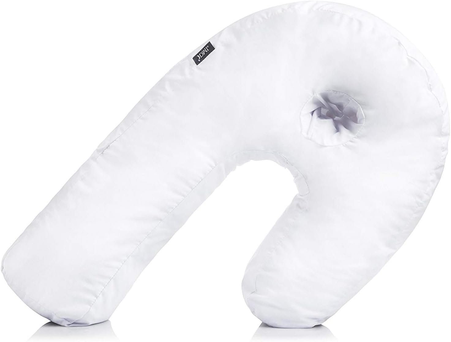 DMI U-Shaped Side Sleeping Pillows For Neck And Shoulder Pain |Side Sleeper Neck Pillow & Pregnancy Pillow Side Sleeper With Ear Hole | Back, Hip, & Sciatica Relief(30″x20″x6″)