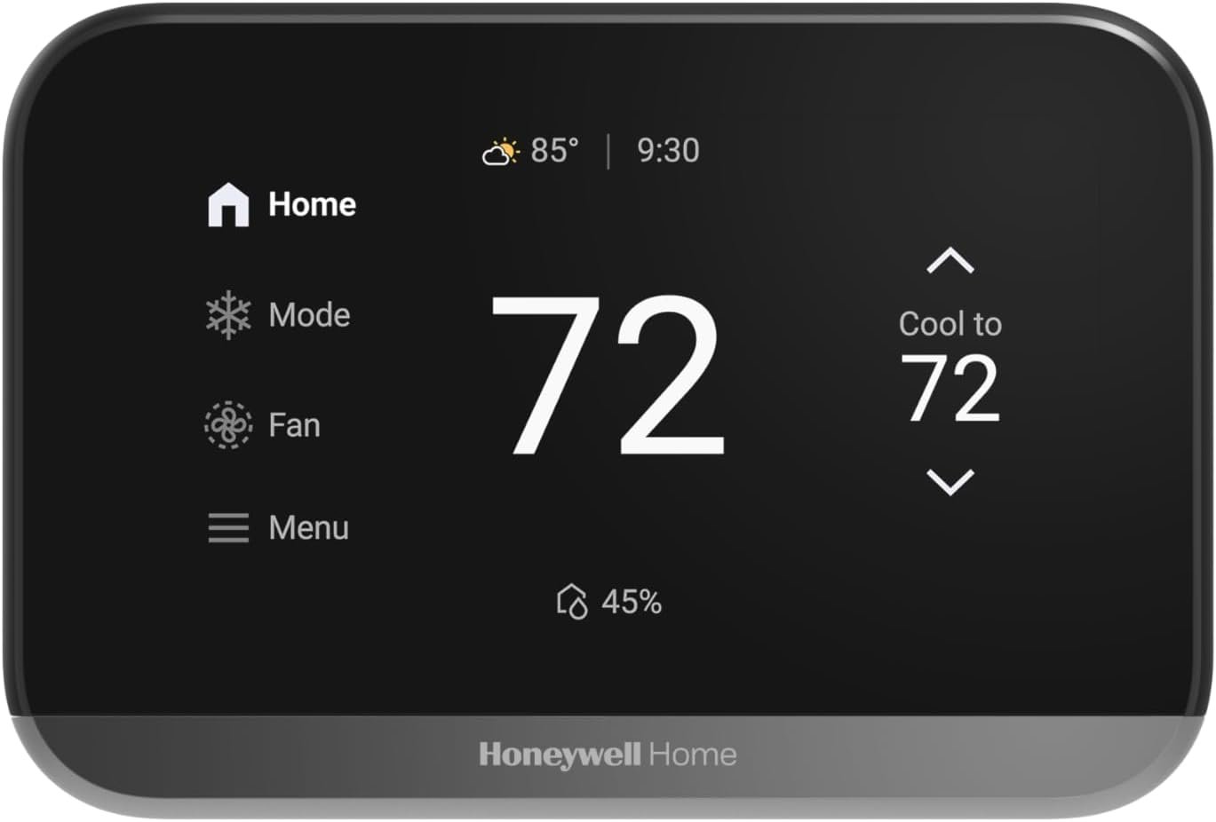 Honeywell Home X7S Smart Thermostat with Advanced Occupancy Sensing, Humidity Monitoring, and Customizable Touchscreen Display, Black