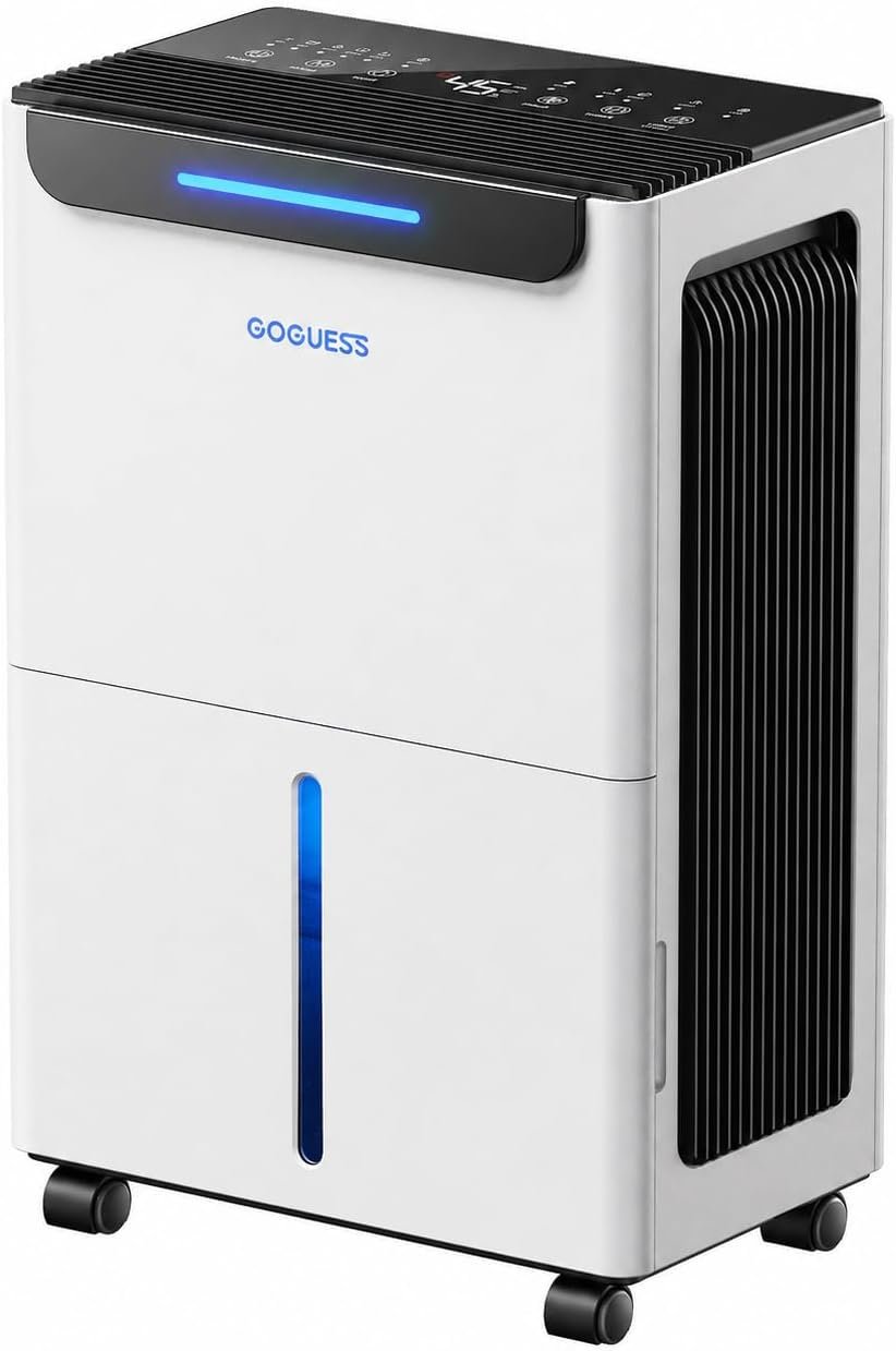 1600 Sq.ft Dehumidifier for Basement – 21 Pints, Drain Hose & Humidity Control Large Room Dehumidifiers for Home, RV, Bathroom, Bedroom – 3 Modes & 24H Timer White