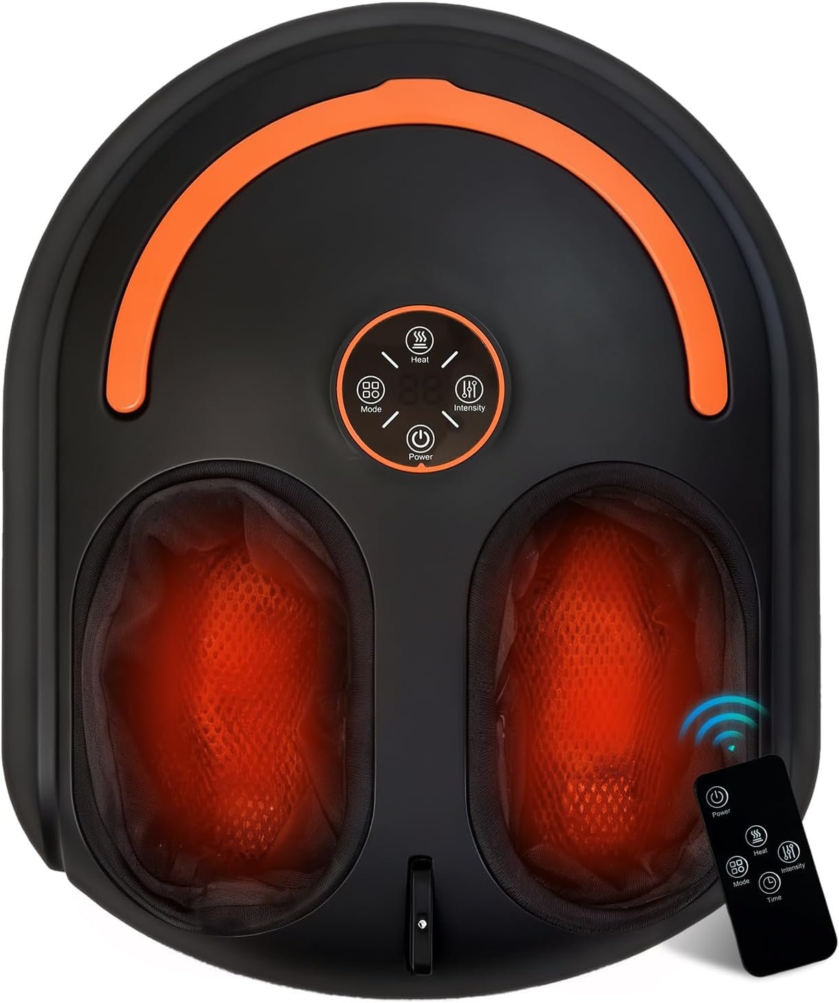 Shiatsu Foot Massager Electric Feet Massage Machine Deep Kneading Relief for Plantar Fasciitis Air Compression, 3 Heat Levels Relax for Home Office Use Gifts for Women Mom Dad Black Mothers Day Gifts