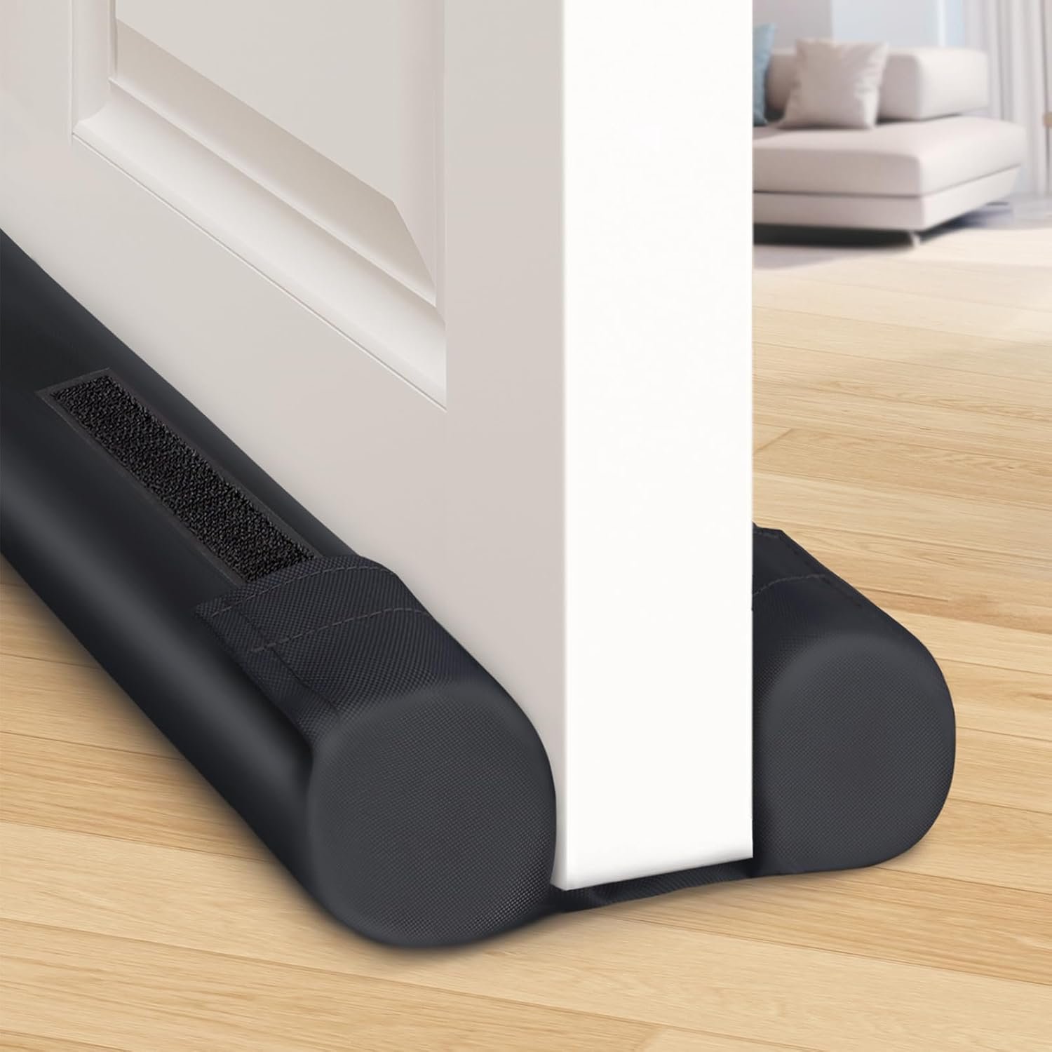 BlissTrends Door Draft Stopper Covers Gaps up to 2.36″, Draft Stopper for Bottom of Door Soundproof, Windproof, Dustproof, Block Light, Insect Resistant, Under Door Draft Stopper 36 Inch (Black)