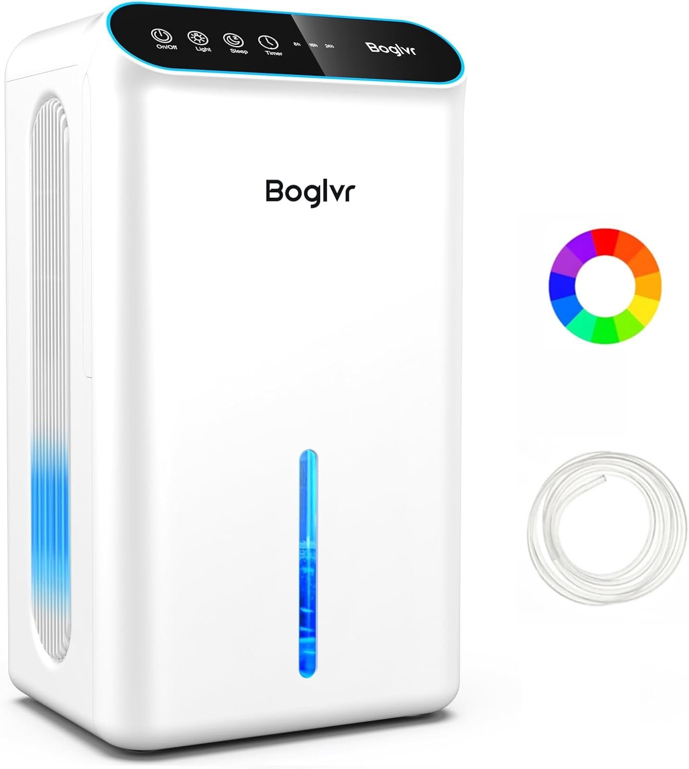 Dehumidifiers, Dehumidifier for Home (85 OZ, 800 sq.ft) Quiet Small Dehumidifier for Bedroom Bathroom Basement with Drain Hose, 3 Gear Timer, Sleep Mode, Auto Shut Off, 7 Color Ambient Light
