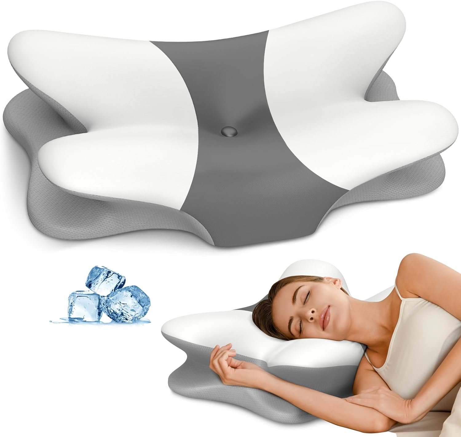 Besyodo Cervical Pillow for Neck Pain Relief – Ergonomic Neck Pillow for Sleeping, Contour Memory Foam Pillows Side Sleeper Pillow for Neck Support, Bed Pillow for Back Stomach Sleepers
