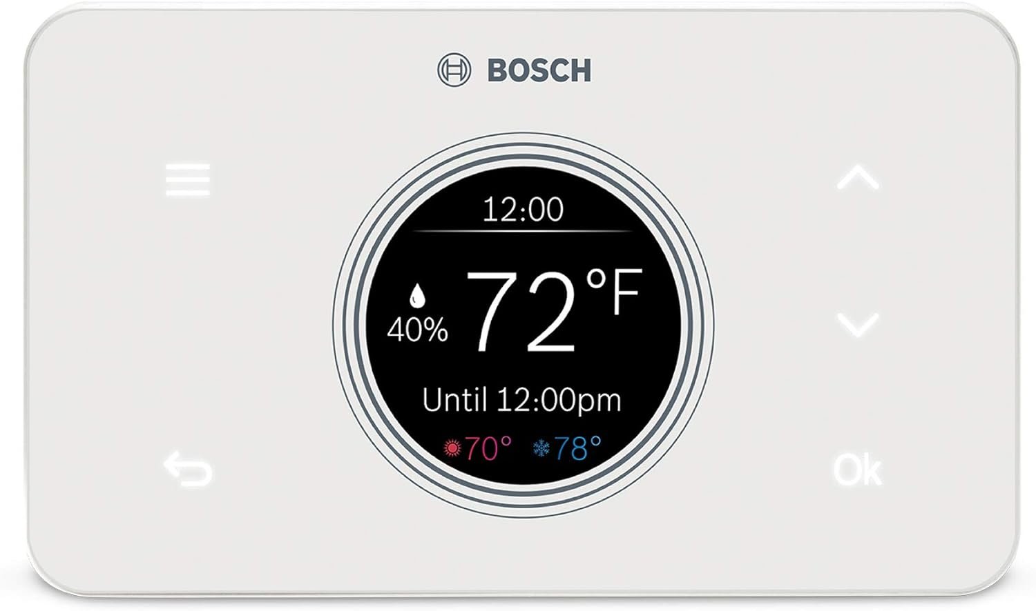 Bosch Thermotechnology Bosch Connected BCC50 Wi-Fi Thermostat-Compatible with Alexa and Google Assistant, All-in-One, Touch Screen, Safety Control, Smart Home, White