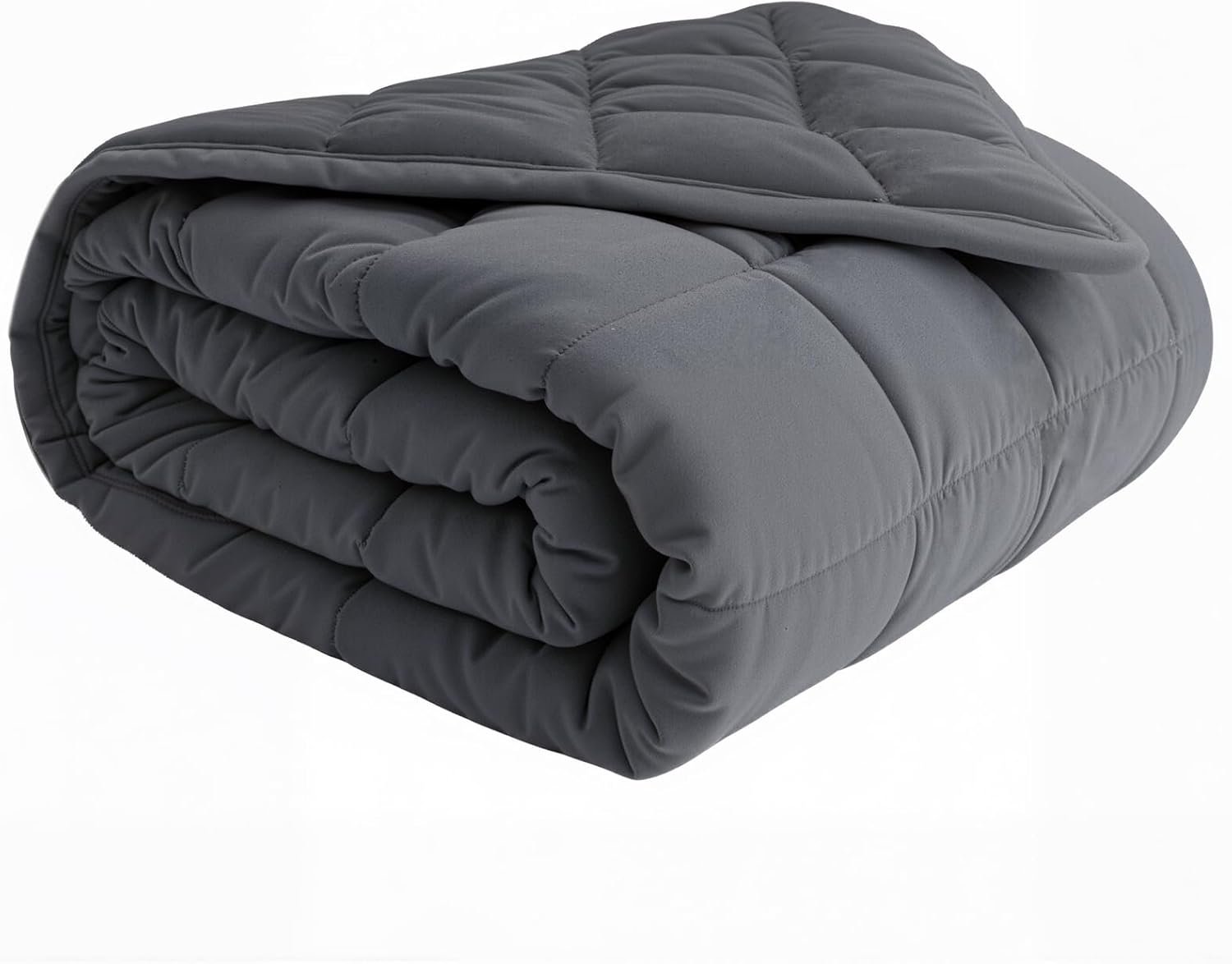 HOELLL Weighted Blanket(60”x80” 20lbs,Queen Size),Adults Heavy Blanket with Premium Cozy Cotton and Natural Glass Beads,Dark Grey