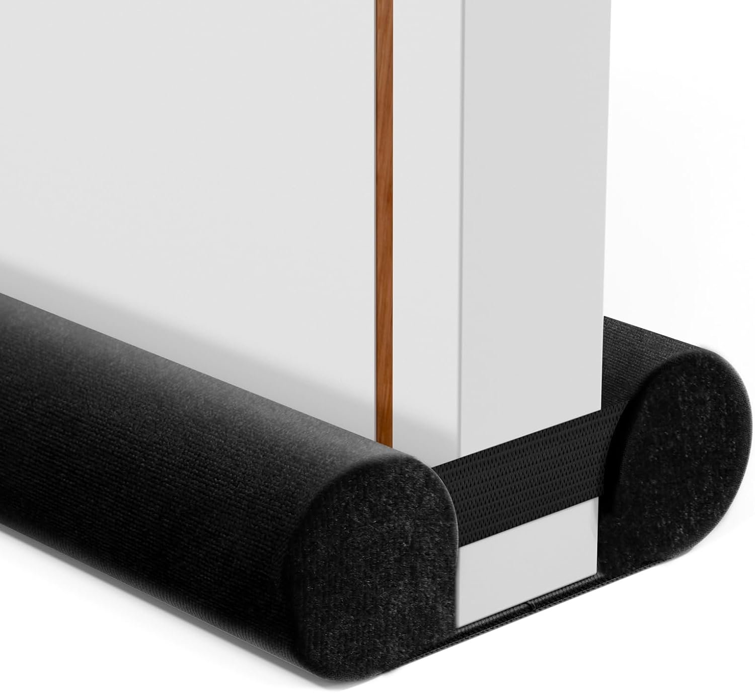 BKSAI Door Draft Stopper for Bottom of Door, Upgraded Under Door Gap Filler for Big Gap, No Folding Required, Flexible Installation Door Sweep soundproofing Strip for Home & Apartment, 28-32in, Black