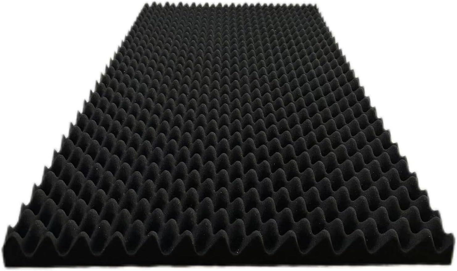 1 Pack Egg Crate Foam Sound Proof Foam Panels for Walls,48”X24”X2” inch Acoustic Panels, high-Density Fireproof soundproof Wall Panels, Professional Acoustic Treatment (Black)