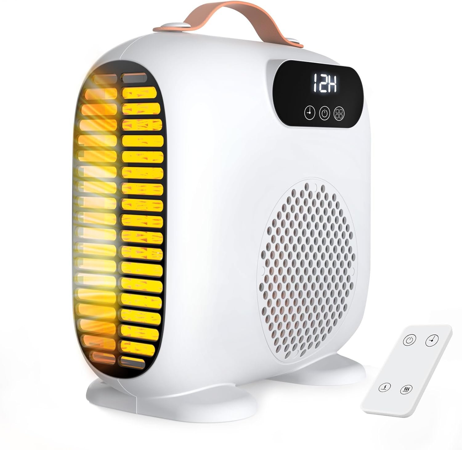 Space Heater, Portable Heaters for Indoor Use with Remote, LED Display, 18H Timer, 3 Modes, Vertical and Horizontal Use, No Temp Display, 1500W Fast Safety Heat for Bedroom, Home, Office