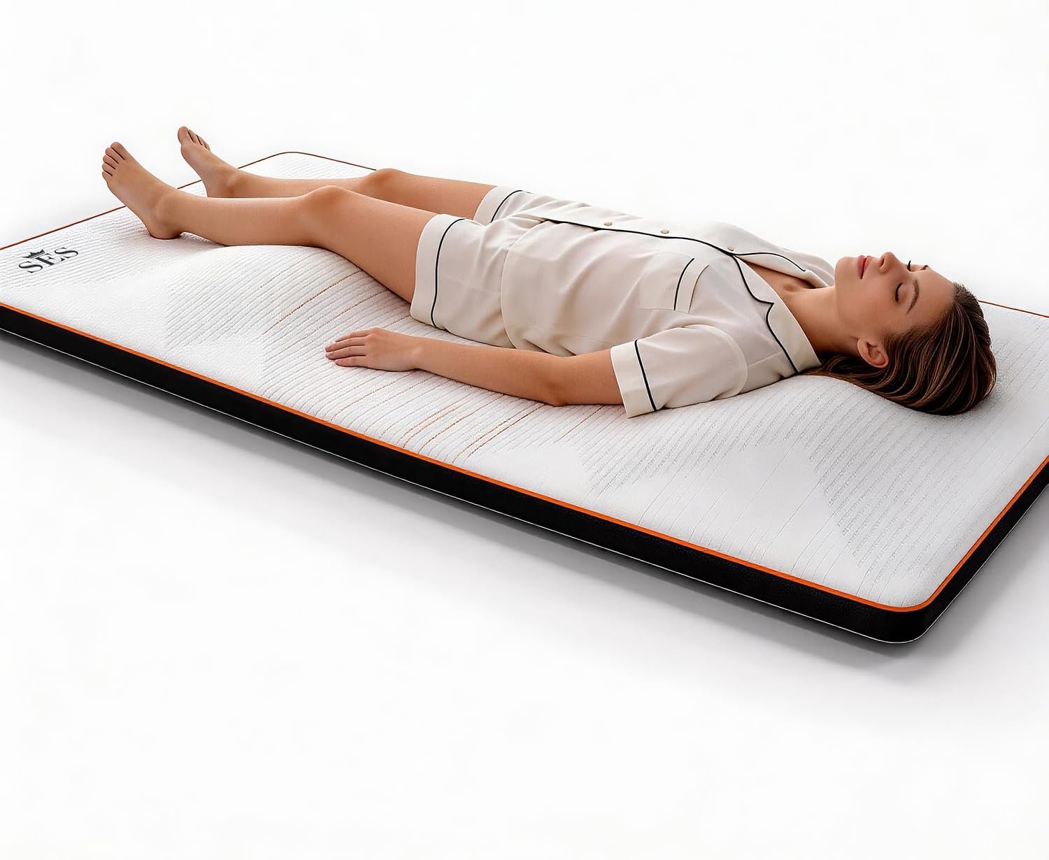 SES Full Body Massage Mat Twin XL, Heated Airbag Massage Mattress Pad, 3 Modes 3 Heat Levels, Memory Foam Massaging Pad for Bed Home Use