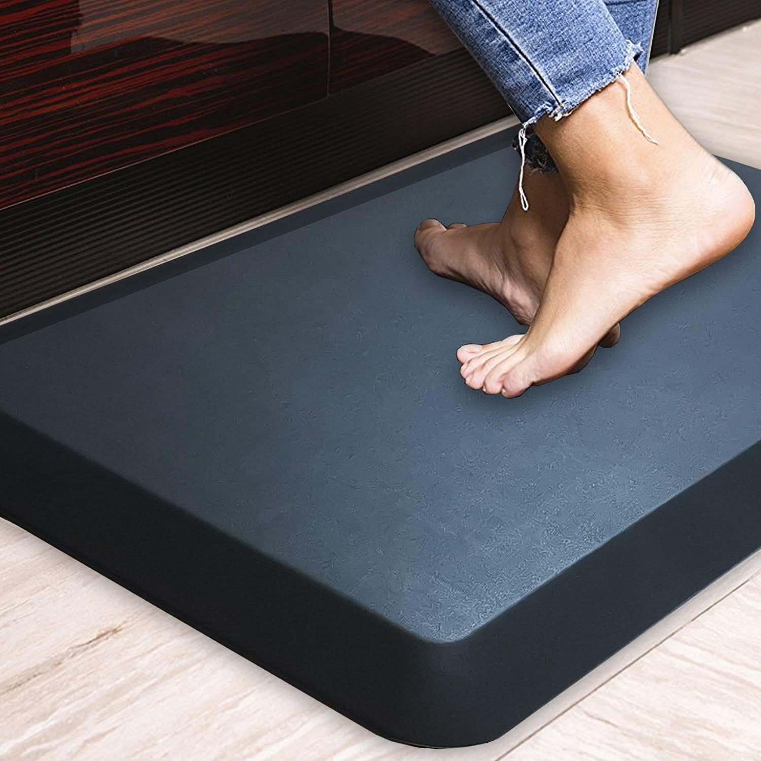 1″ Extra Thick Anti Fatigue Floor Mat,Kitchen Mat, Standing Desk Mat – Comfort at Home, Office, Garage – Advanced PU Foam (Black, 30″ L x 20″ W)