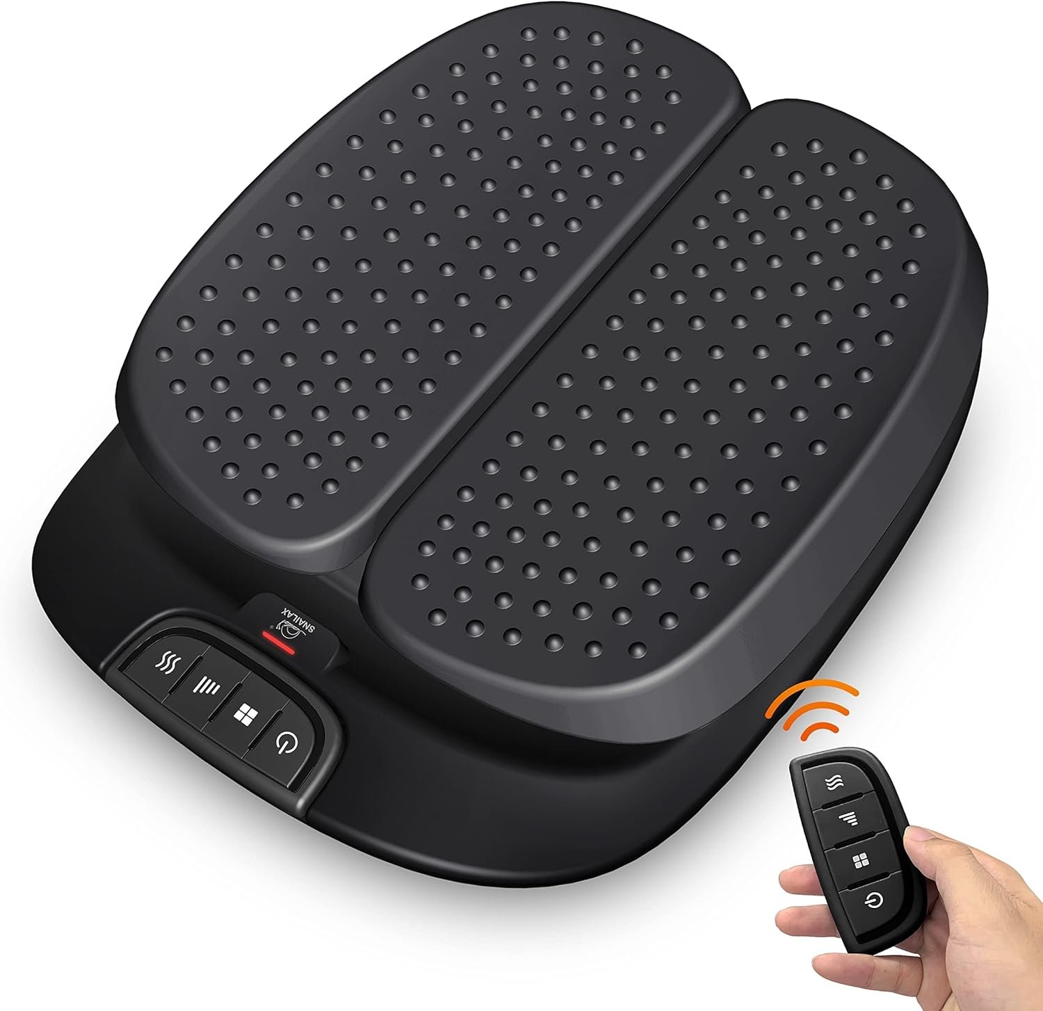 Snailax Foot Massager Machine with Heat,Remote Control, Adjustable Vibration Feet Massager Machine Increased Blood Circulation,Plantar Fasciitis, Stress, Gifts for Mom, Wife (Black)