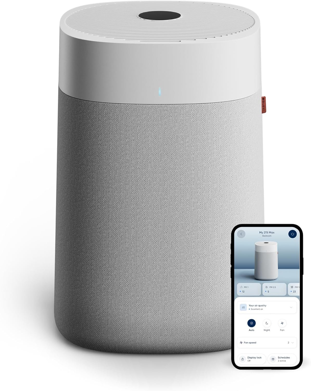 BLUEAIR Air Purifiers for Large Rooms, Cleans 3,048 Sqft In One Hour, HEPASilent Smart Air Cleaner For Home, Pets, Allergies, Virus, Dust, Mold, Smoke – Blue Pure 211i Max