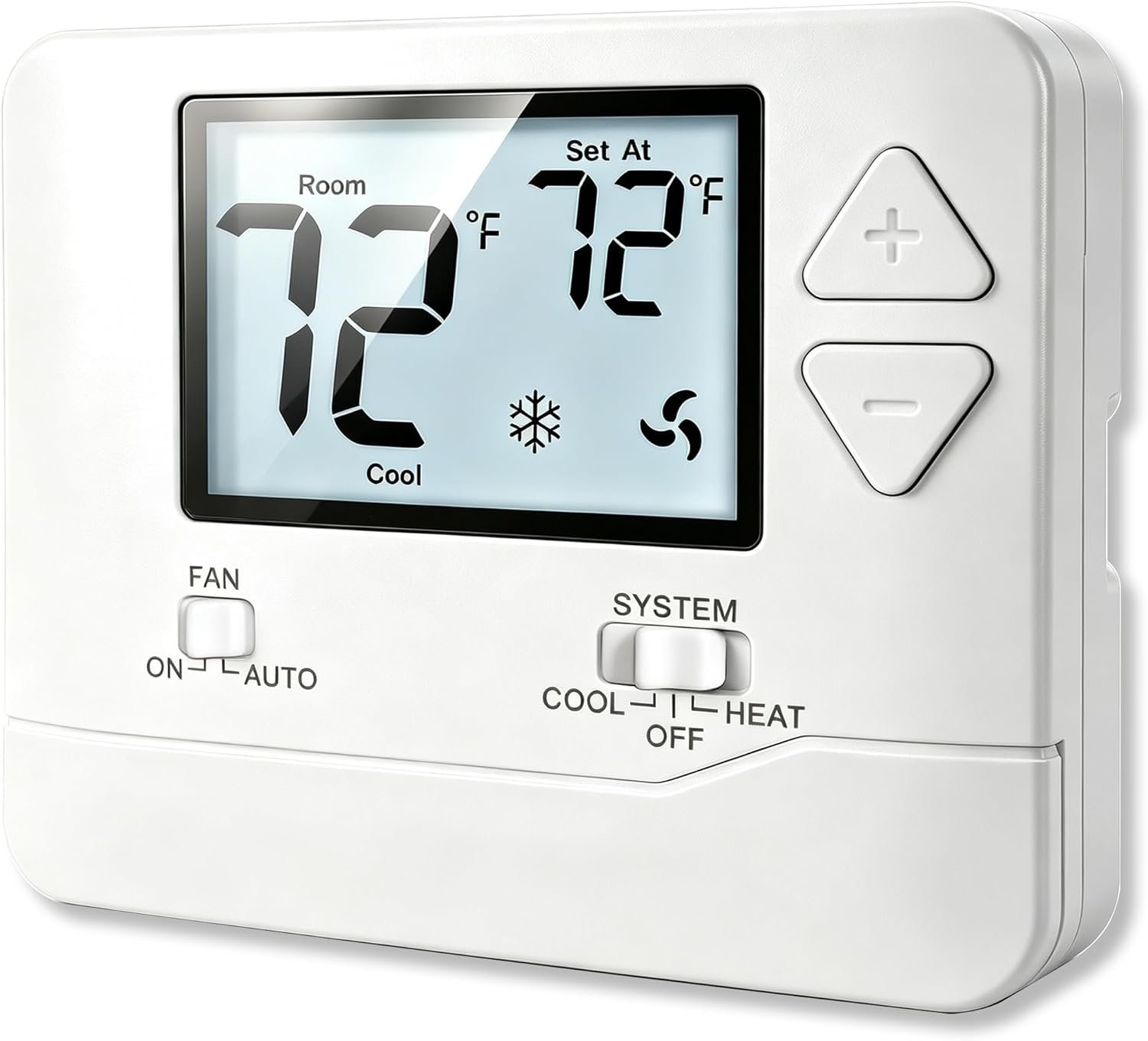 Heagstat Non Programmable Thermostat, Single-Stage 1 Heat 1 Cool, Simple Digital Thermostats for Home