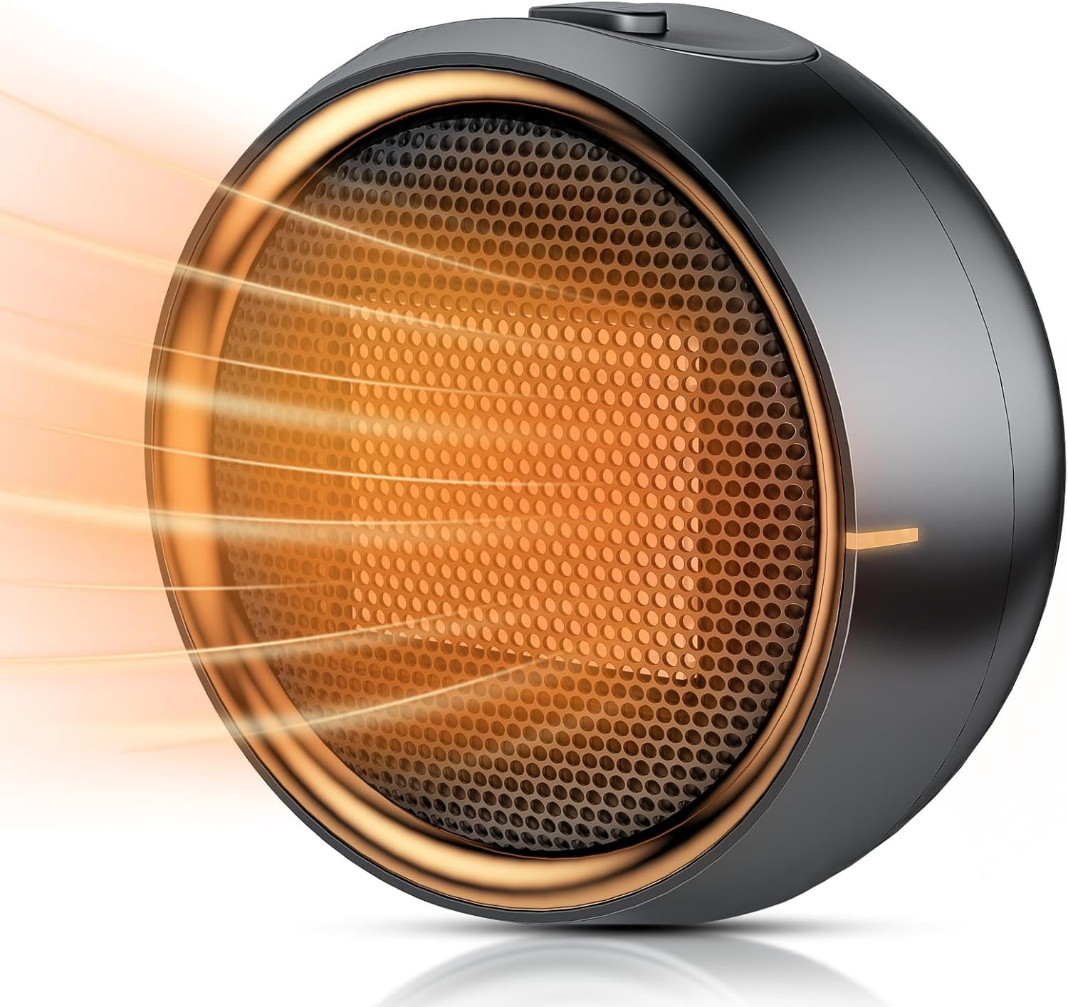 ASNUG Space Heater, Portable Electric 500W PTC Ceramic Heaters for Indoor Use, Efficient Fast Heating, Tip-Over & Overheat Protection, Quiet Small Mini Desk Heater for Bathroom Home Office Bedroom