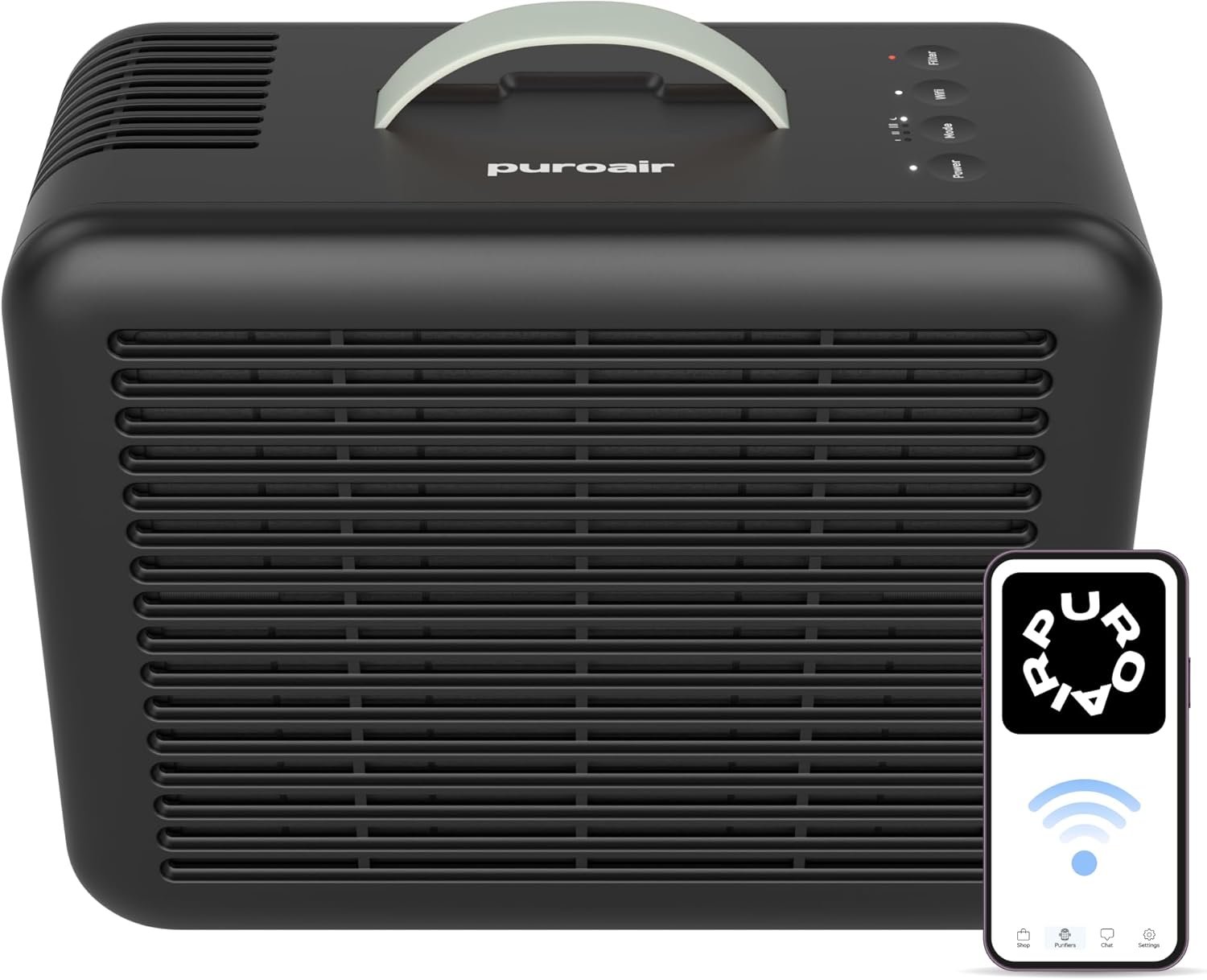 PuroAir Air Purifier 100i Smart HEPA Air Purifiers for Home Pets – Portable Small Air Purifier Filters up to 550 Ft² of Pollutants, Smoke, Pollen, Dust – Room Air Purifiers for Bedroom, Baby, Office