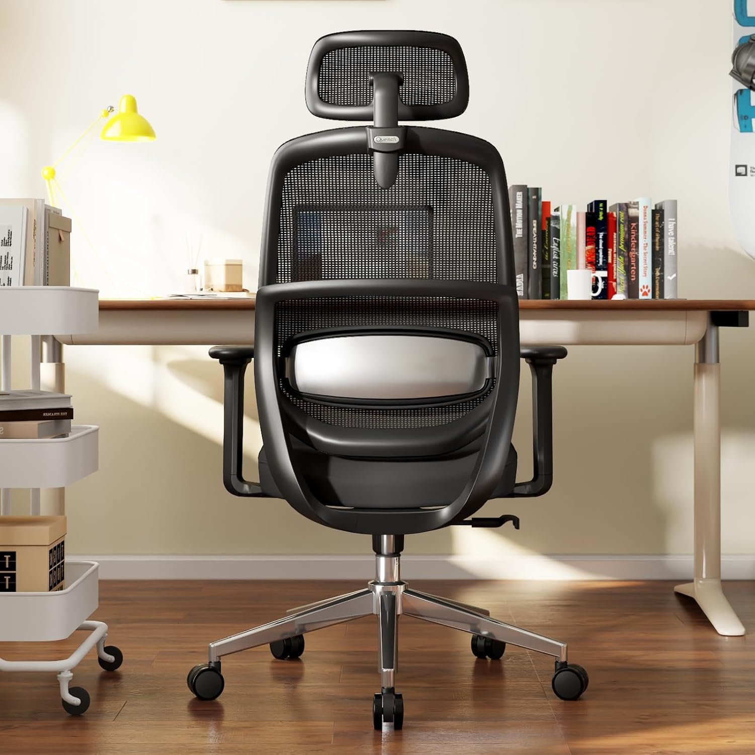 Ergonomic Office Chair, Home Office Desk Chairs, 3D Lumbar Support High Back Desk Chair, Comfortable Computer & Gaming Chair for Office & Home – Black