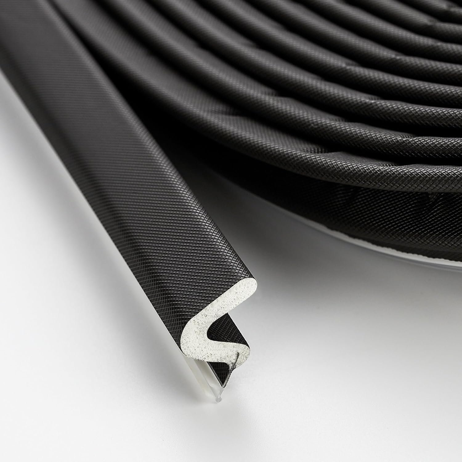 Weather Stripping Door Seal Strip – Soundproof Q-Shaped Foam for Exterior Door Frame, Large Gap Seal, Noise Cancelling, Easy to Install (Black, 26FT)