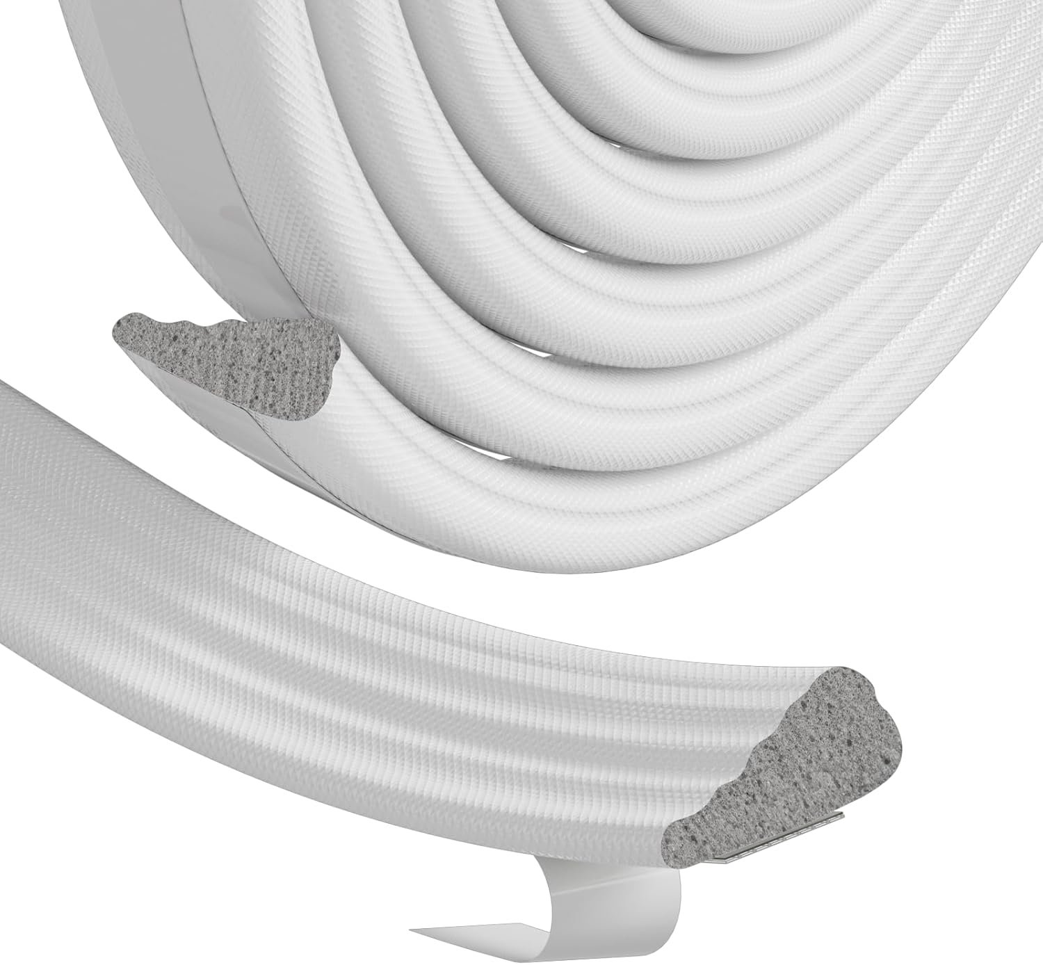Weather Stripping Door Seal Strip for Door Frame,Window Insulation for Winter,Doors Soundproofing Gap Filler,Window Sealer Exterior Doors Weather Stripping,Foam Windows Draft Stopper (White,118”)
