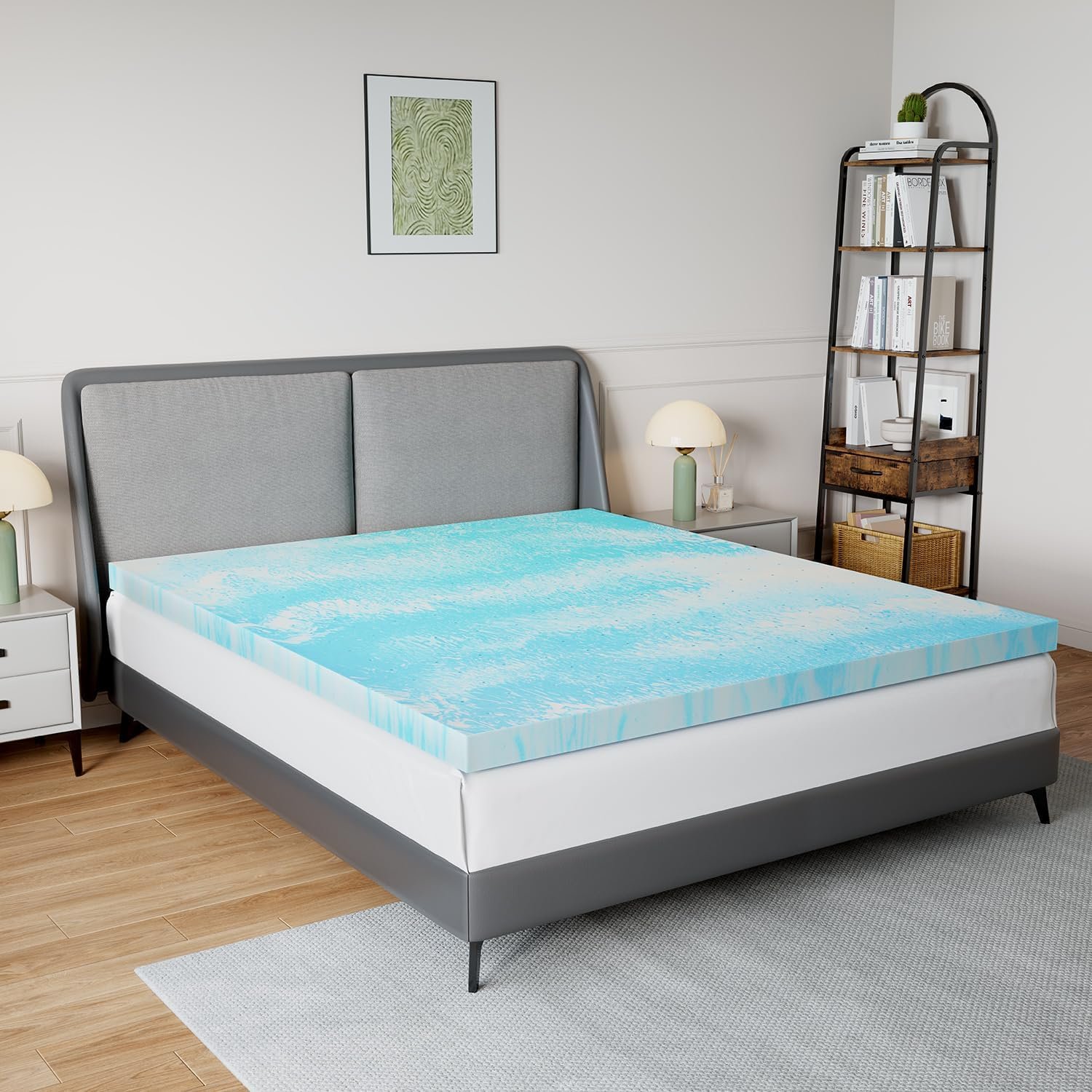 Novilla Mattress Topper Queen Size – 2 Inch Cooling Memory Foam Mattress Topper, Slow-Rebound Pressure Relief, Soft Comfort