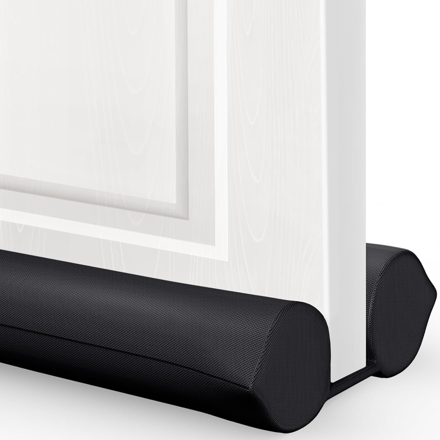 Comfyanno Under Door Draft Stopper – Bottom Door Seal & Gap Filler- Fits 30” to 36” Door, Block Noise, Sound, Air, Bugs, Dust, Easy to Install, Double Side Block, No Adhesive, Black
