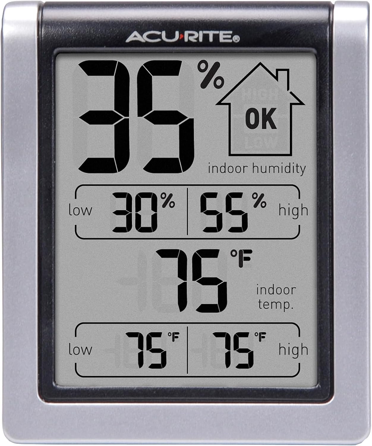 AcuRite Wireless Digital Indoor Thermometer and Hygrometer Monitor for Indoor Temperature and Humidity Measurements (00613)