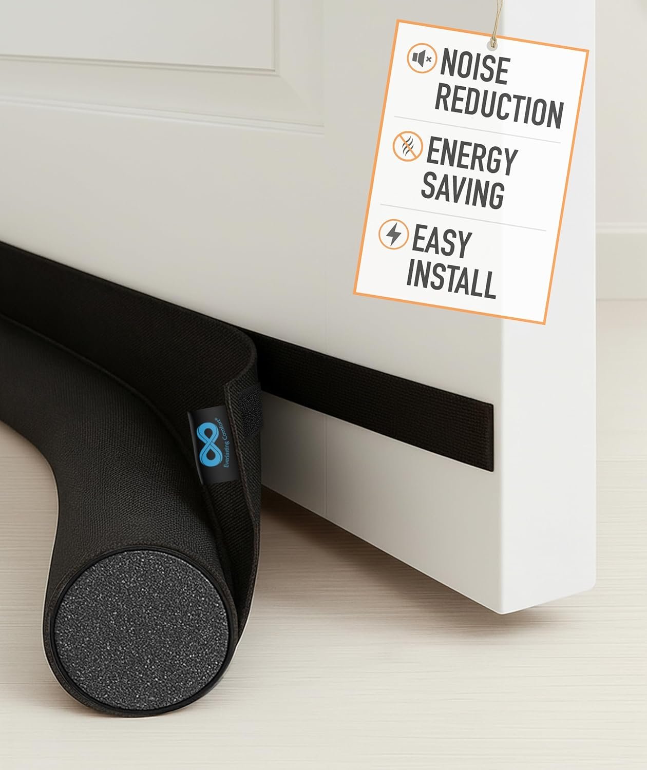 Everlasting Comfort One Sided Door Draft Stopper for Bottom of Doors – Quick Install Sound Proofing Strip Gap Filler, Cold Air & Noise Blocker Sweep for Home, Bedroom and Apartment- Fits 36″ Doors