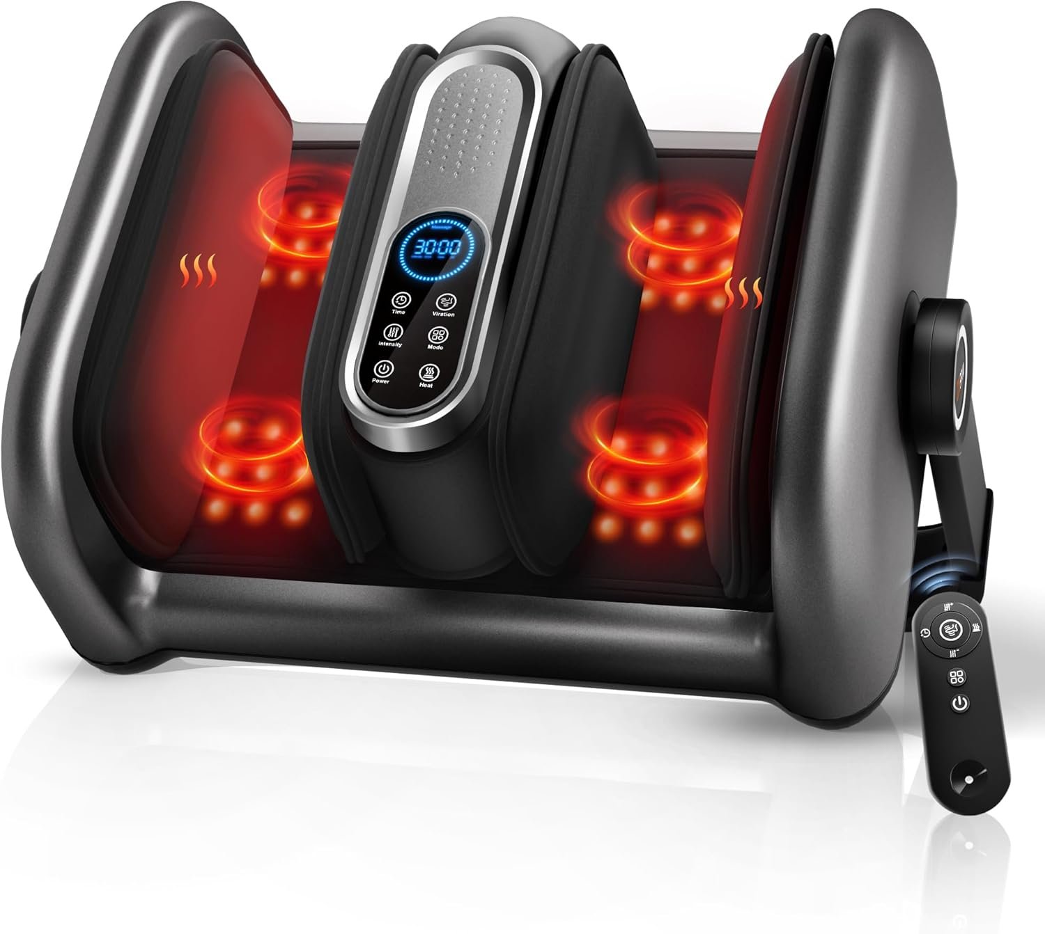 JZBRAIN Shiatsu Foot Massager Machine with Heat, Electric Foot Massagers Machine with Kneading Roller & Vibration for Plantar Fasciitis & Neuropathy – Relax for Home Office Use