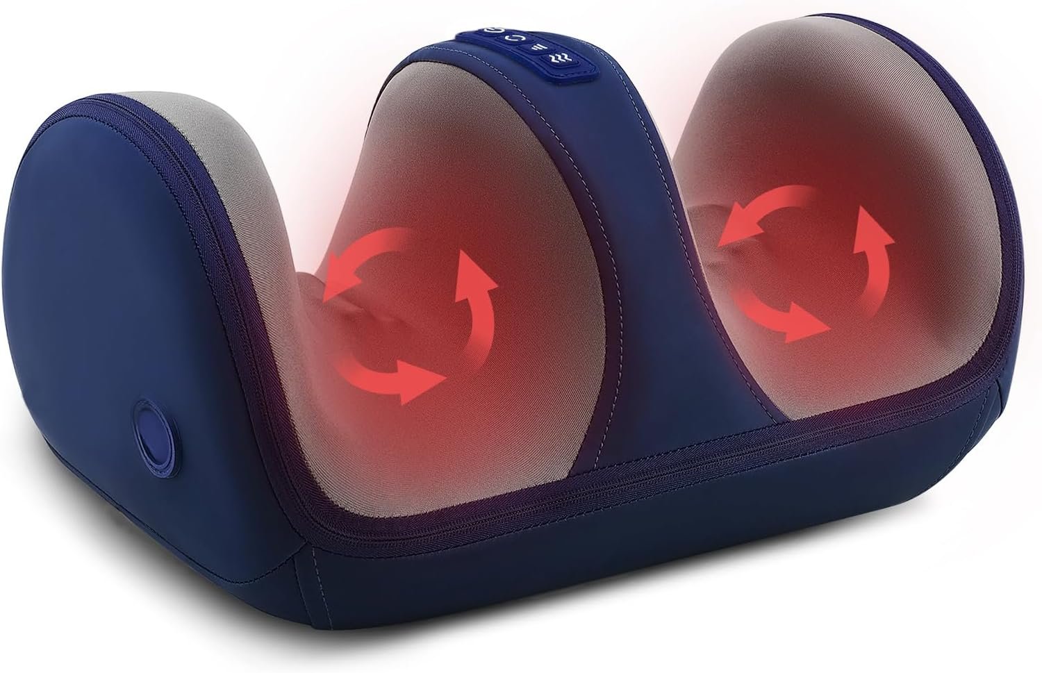 Foot Massager with Heat, Electric Foot and Calf Massager with Roller, Deep Tissue Massage for Plantar Fasciitis, Neuropathy & Pain Relief, Gifts for Women & Men(Black)