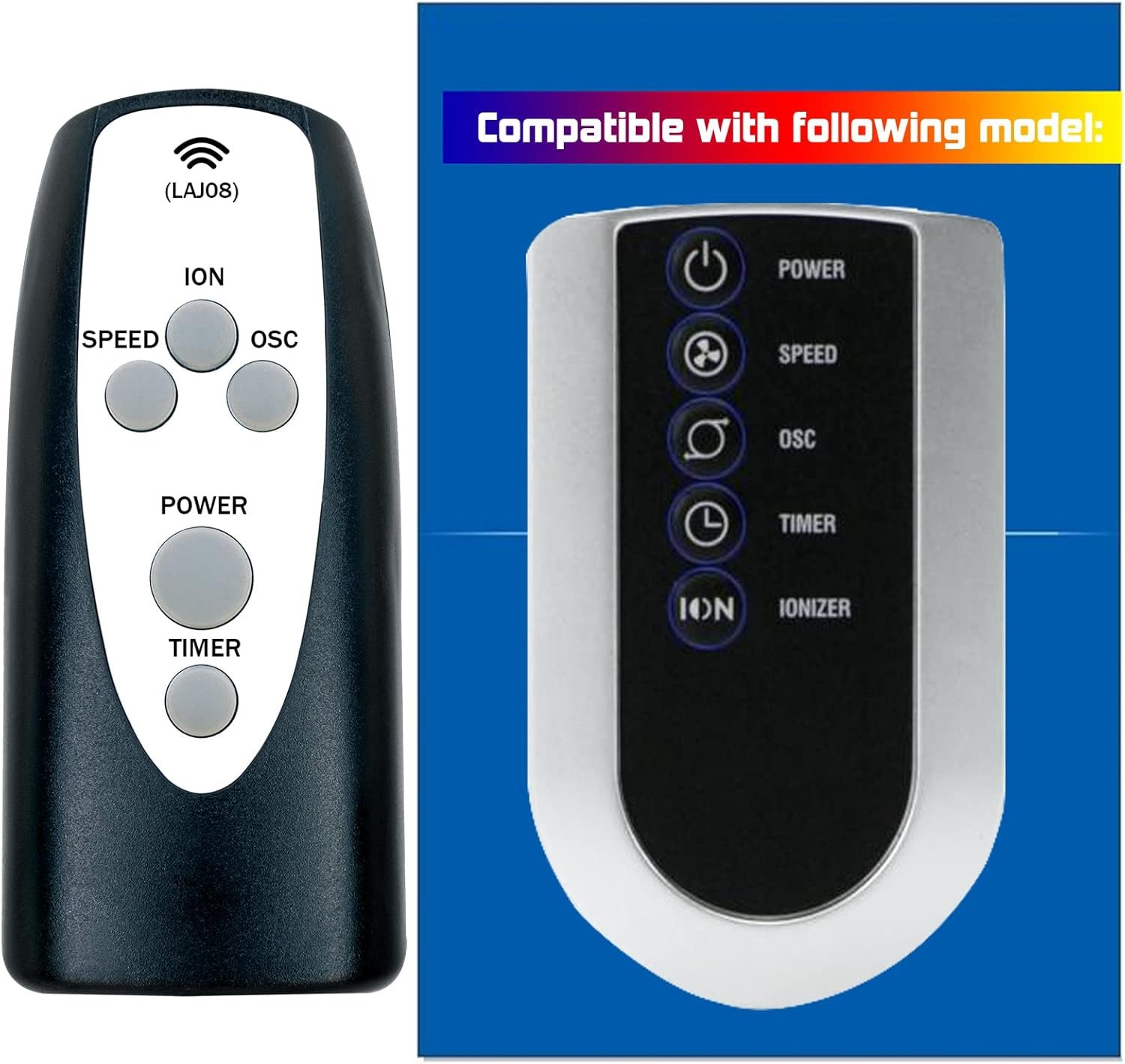 Replacement Remote Control for Lasko 2551 2554 2559 4824 T32202 T36212 Wind Curve Tower，T42905 Oscillating Tower，T48331 Xtraair Tower