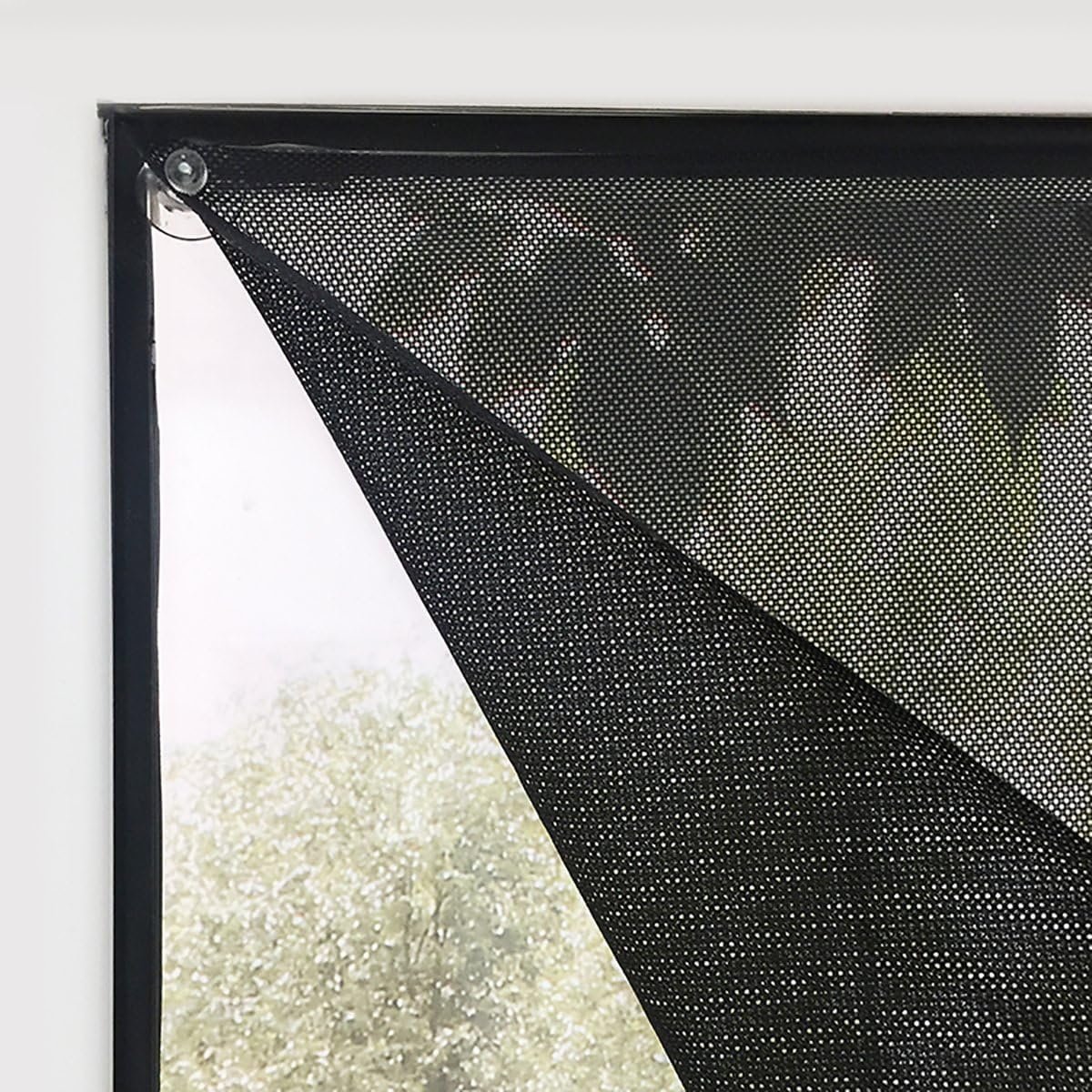 SCHRLING No Drill Cordless Light Filtering Window Shade, Transparent Temporary Shade for Filtering Glare, 39″ W x 63″ L with Suckers, for Living Room, Bedroom