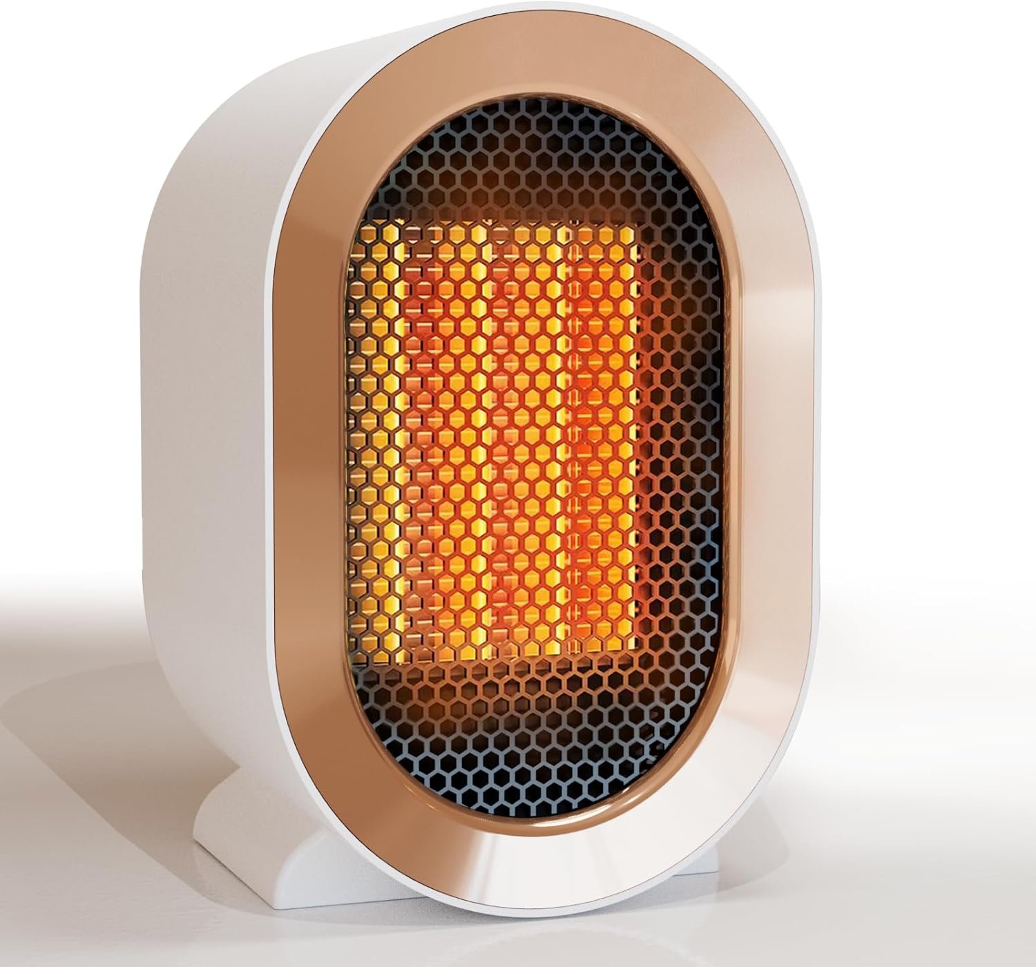 Indoor Electric Portable Space Heater, 1200W Personal Desk Heater, Fast Quiet Heating Ceramic for Large Room,Bedroom and Office Use (White)