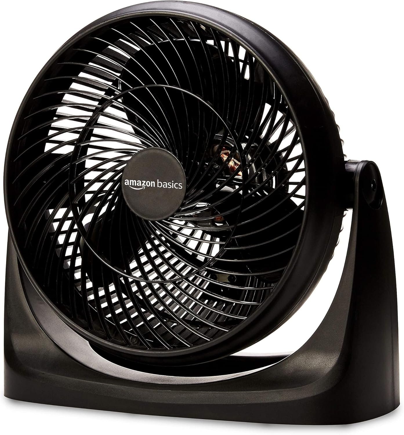 Amazon Basics Air Circulator Fan, Desk Fan for Bedroom, Home and Office, With 90-Degree Tilt Head, 3 Speed Settings, Lightweight (4.2 LBS), 70 Watts, Black, 14.8″Wx7.6″Dx14.1″H