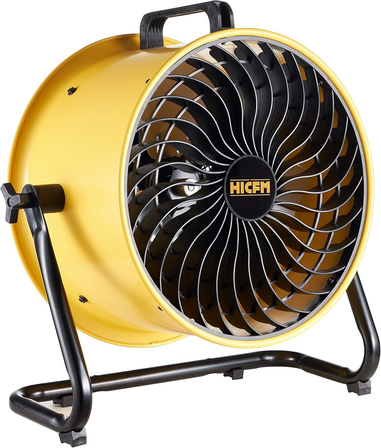 HiCFM 16″ High-velocity Drum Air Circulator Fan 2800 CFM Large Airflow Turbo Shop Floor Fan with 360-degree Pivoting Head, 3-speed 1/4 HP Motor