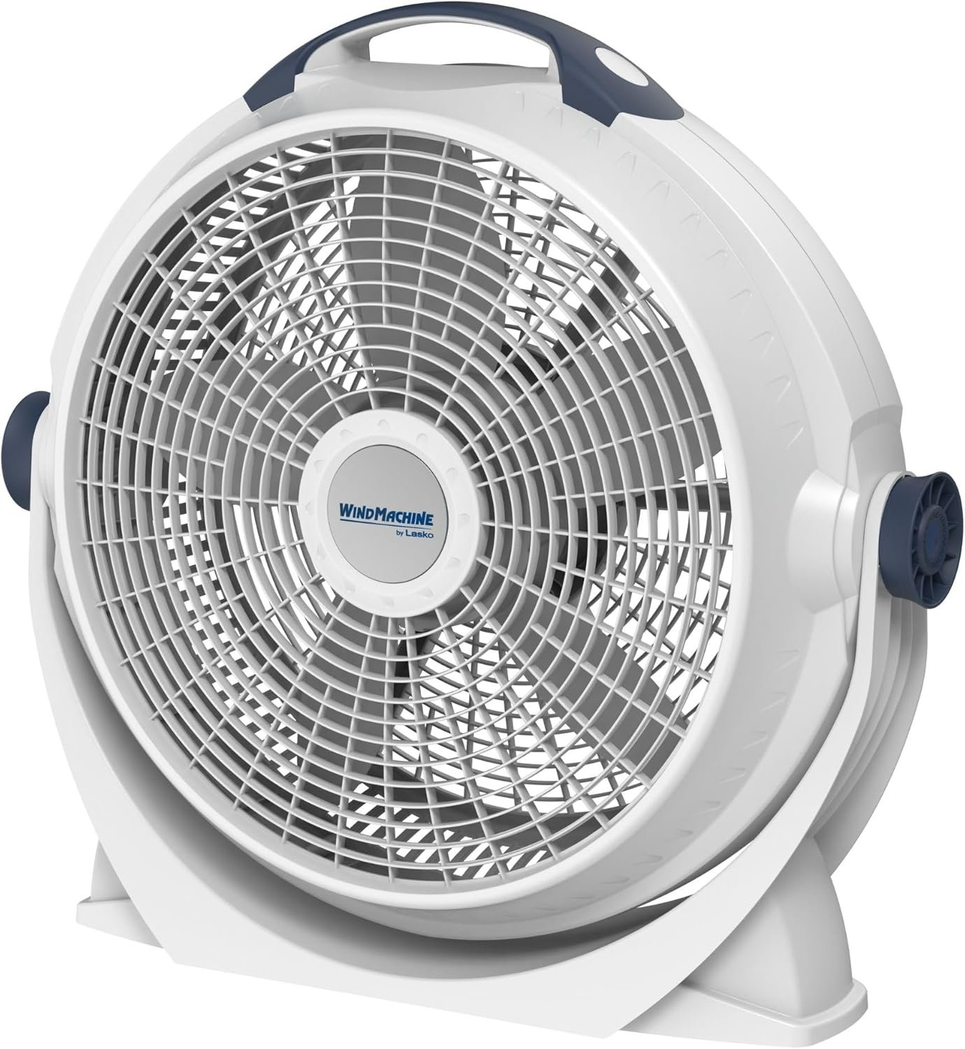 Lasko WINDMACHINE 20″ High Velocity Floor Fan with 3 Speeds, 360° Directional Airflow, Portable Air Circulator Fan for Home, Garage & Workshop, Fully Assembled, Gray, 3301