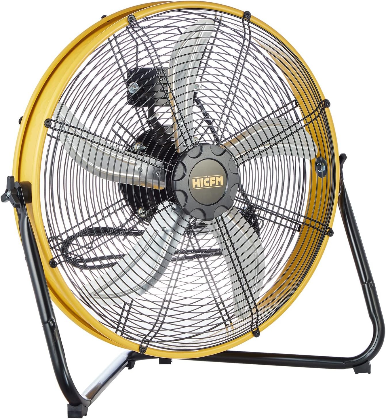 HiCFM 6300 CFM 20 inch Heavy Duty Shroud Fan with IP44 Enclosed Powerful 1/4 Motor, High Velocity Air Circulator for Workshop, Garage, Commercial or Industrial rooms – UL Safety Listed