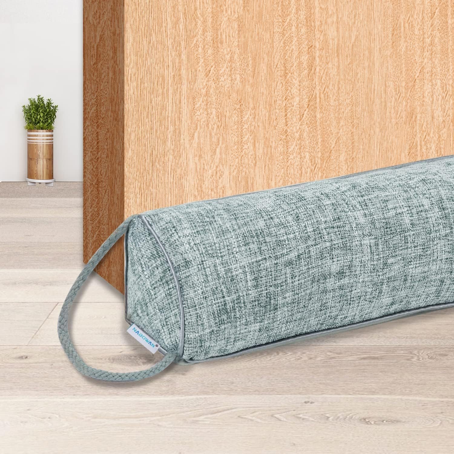 NABOWAN Weighted Door Draft Stopper — Triangular Under-Door Gap Filler for Gaps up to 3″, Wind Noise Blocker, Energy Saver for Home Room Essentials, 30 Inch Gray