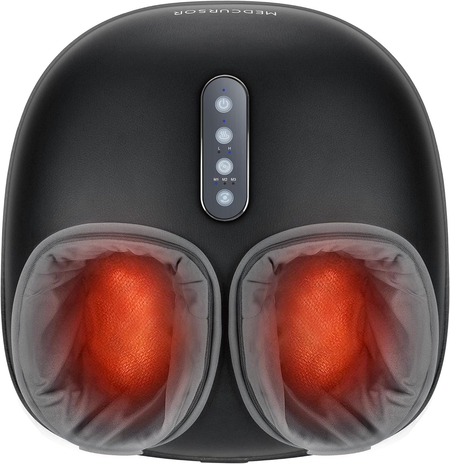 Medcursor Foot Massager with Heat – Shiatsu Feet Massage Machine Delivers Relief for Tired Muscles & Plantar, Deep Kneading Therapy, Multi-Level Settings for Home, Office Use, Size up to 13″
