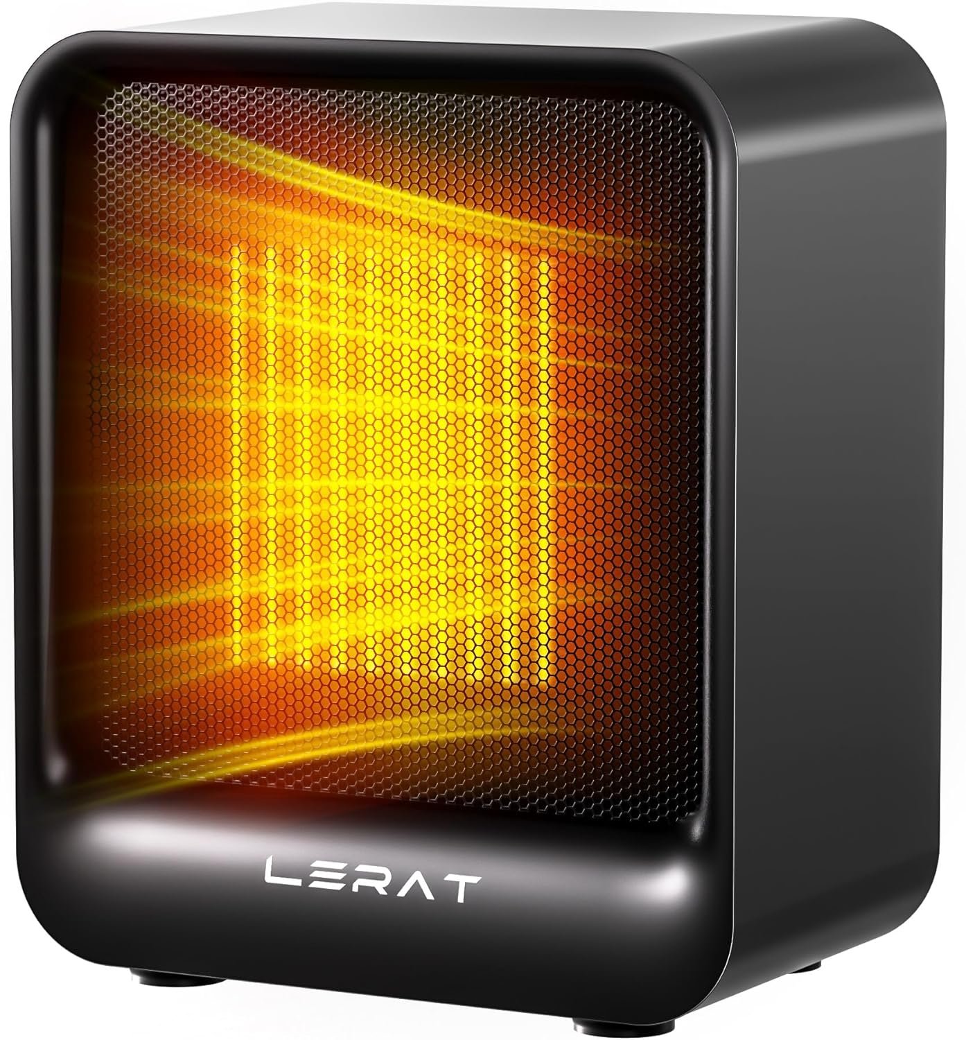 Lerat Mini Space Heater, 500W Quiet Electric Heaters for Indoor Use, Safe PTC Ceramic Desk Heater with Tip-Over & Overheat Protection, Small Portable Personal Fast Heating for Office Home Dorm Bedroom