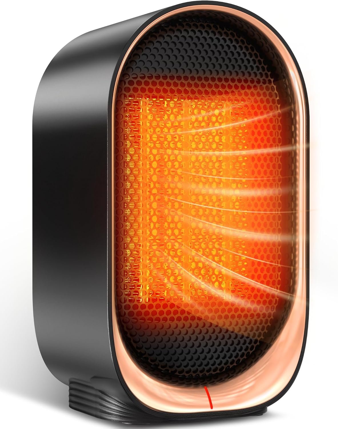 Space Heater, Portable Heater for Indoor Use, Small Electric Heaters with Overheat & Tip-Over Protection, Mini Desk Heaters for Office Bedroom Bathroom, Compact & Efficient Heating, Black
