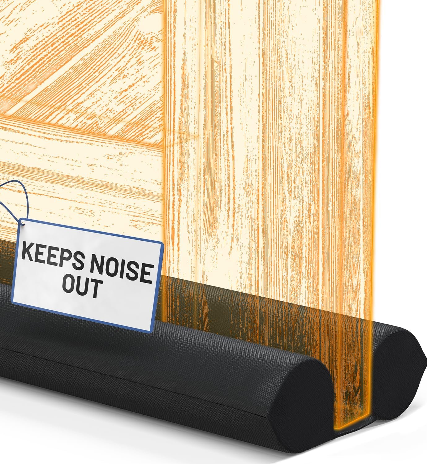Everlasting Comfort 2 Sided Under Door Draft Stopper for Bottom of Doors – Quick Install, Keeps Heat In & Cold Air Out – Sound Proofing Foam Strip Gap Filler, Noise Blocker for Interior -Fits 30″-36″W