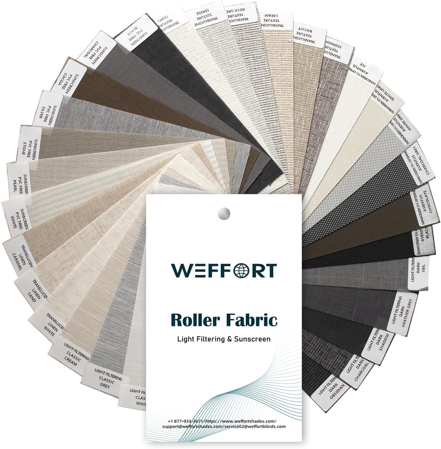 Motorized Roller Shade, Work with Homekit Thread-Enabled,Fabric Sample of 50%/70% Blackout Smart Blind,Multi-Color Samples