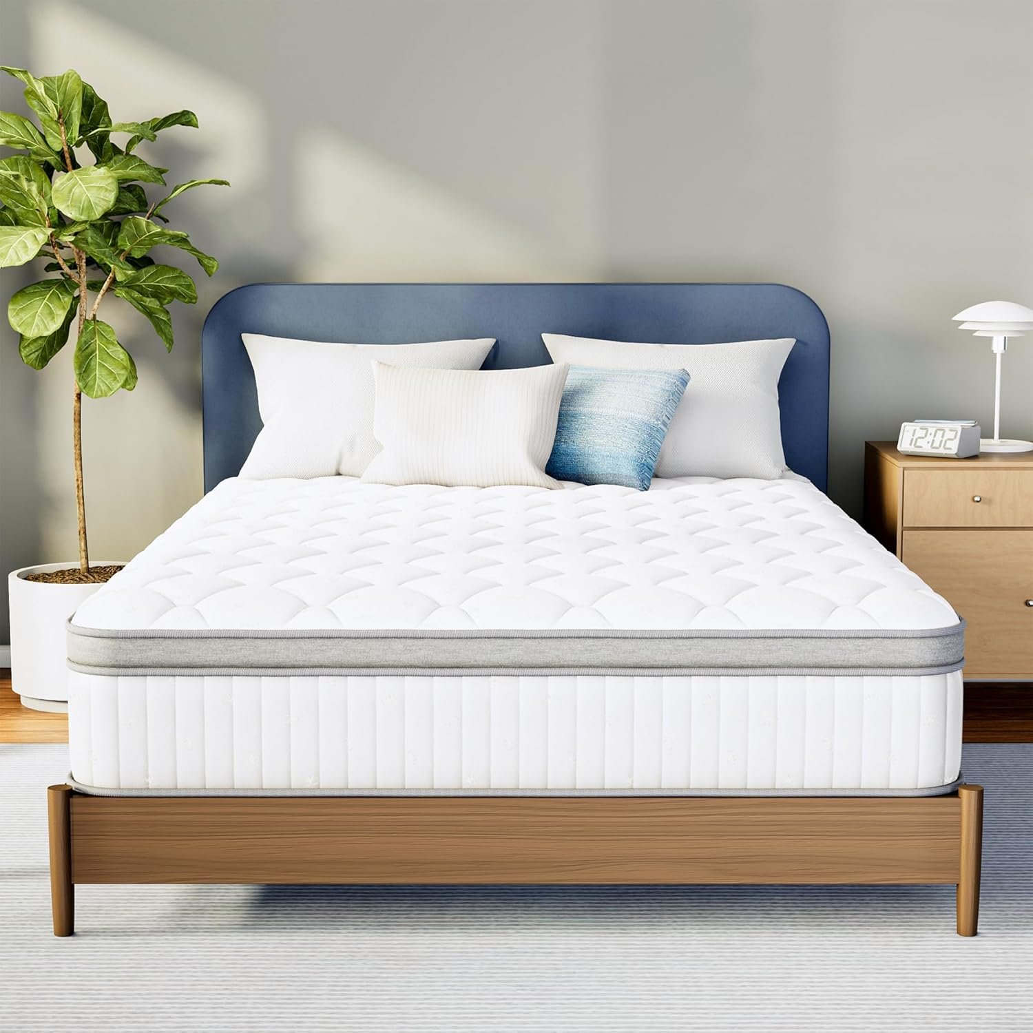 Neo Sleep Queen Size Mattress, 12 Inch Hybrid Comfort & Supportive Mattress in a Box, Cooling Gel Memory Foam and Pocket Springs with Pressure Relief, CertiPUR-US Certified, Medium Feel