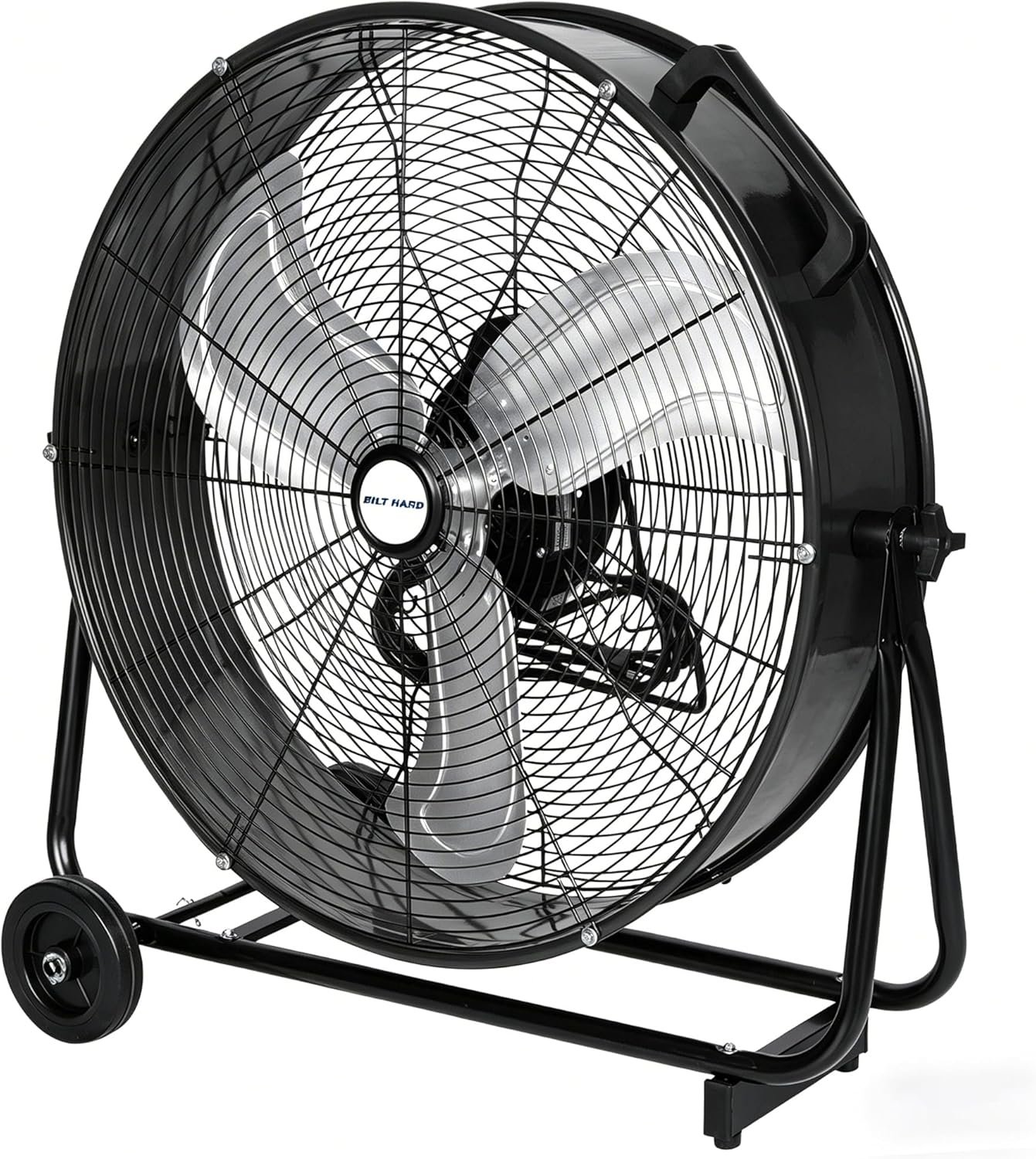 BILT HARD 24″ 8100 CFM High Velocity Industrial Drum Fan, 3-Speed Heavy Duty Metal Shop Fan for Warehouse, Workshops, Garage, Factory and Basement – UL Listed