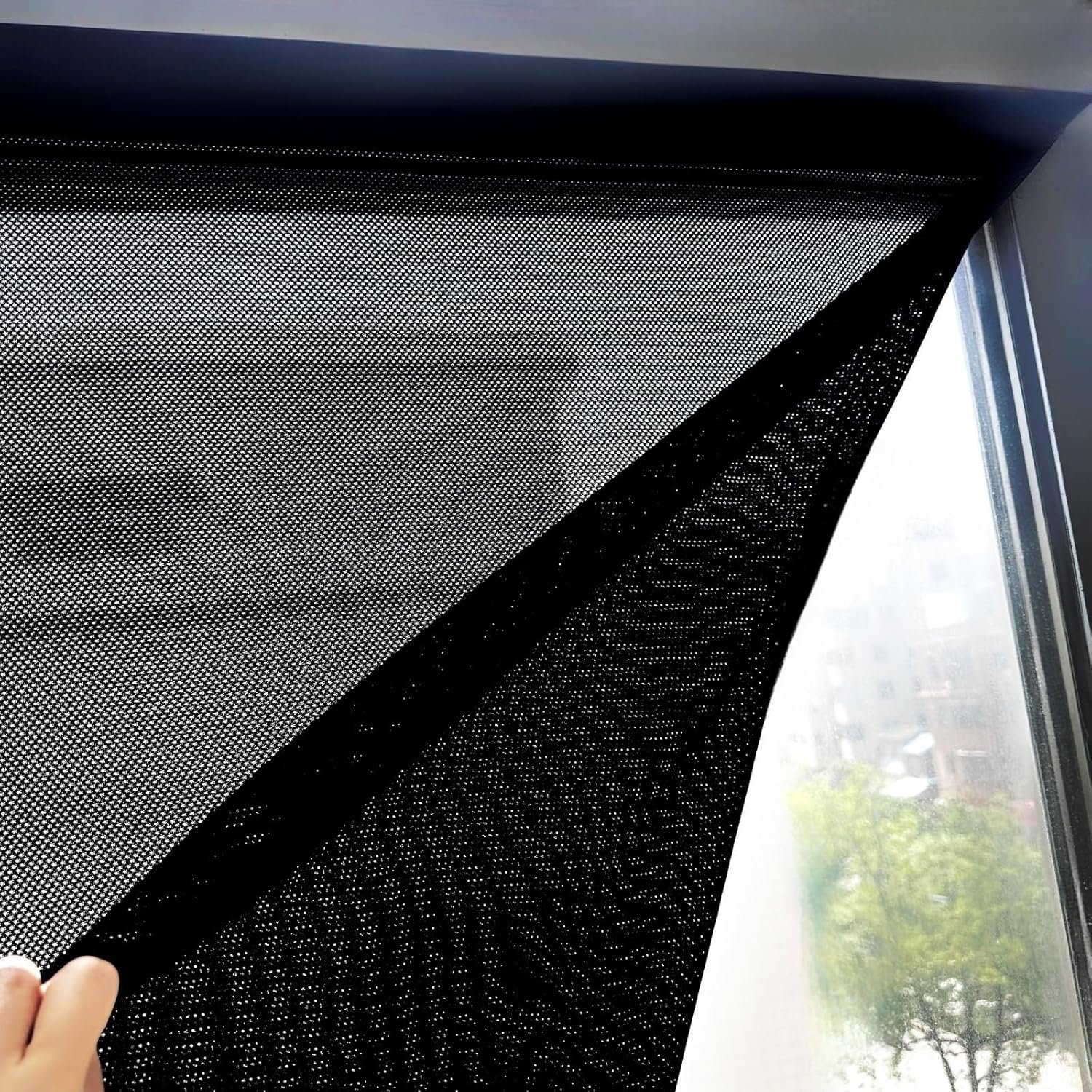 No Drill Cordless Light Filtering Window Shade with Suckers, 63″ W x 118″ L for Car Office Home Outdoor and Indoor