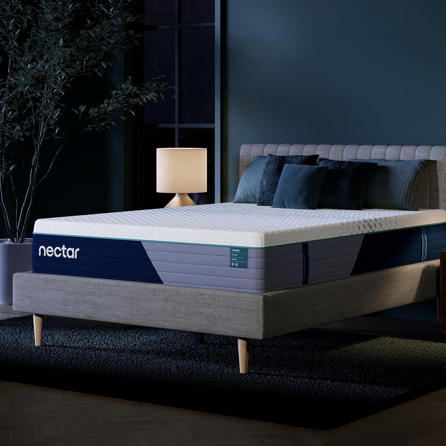 Nectar Premier Hybrid 13” Queen Mattress – Medium Firm – Memory Foam & Innerspring Coils – Cooling Upgrade – Back Pain Relief – Mattress in a Box – 365-Night Trial & Forever Warranty